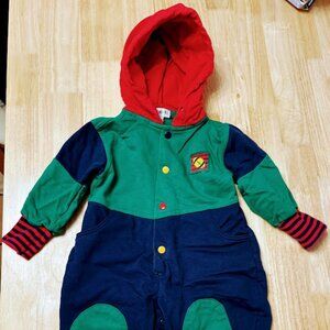 Vintage Gymboree Color Block Baby/Infant Boy Long Sleeve Football Romper